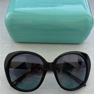 Tiffany & Co. Black and Gold Sunglasses